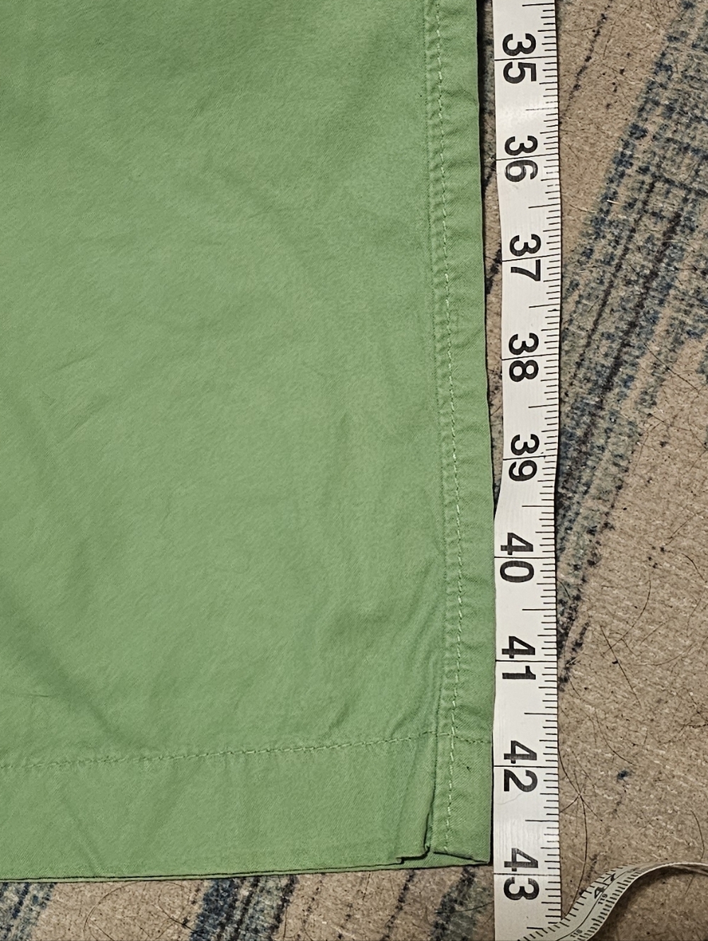 J.Crew Men's Green Cotton Casual Pants Straight Leg Flat Front Button Zip - Picture 7 of 7